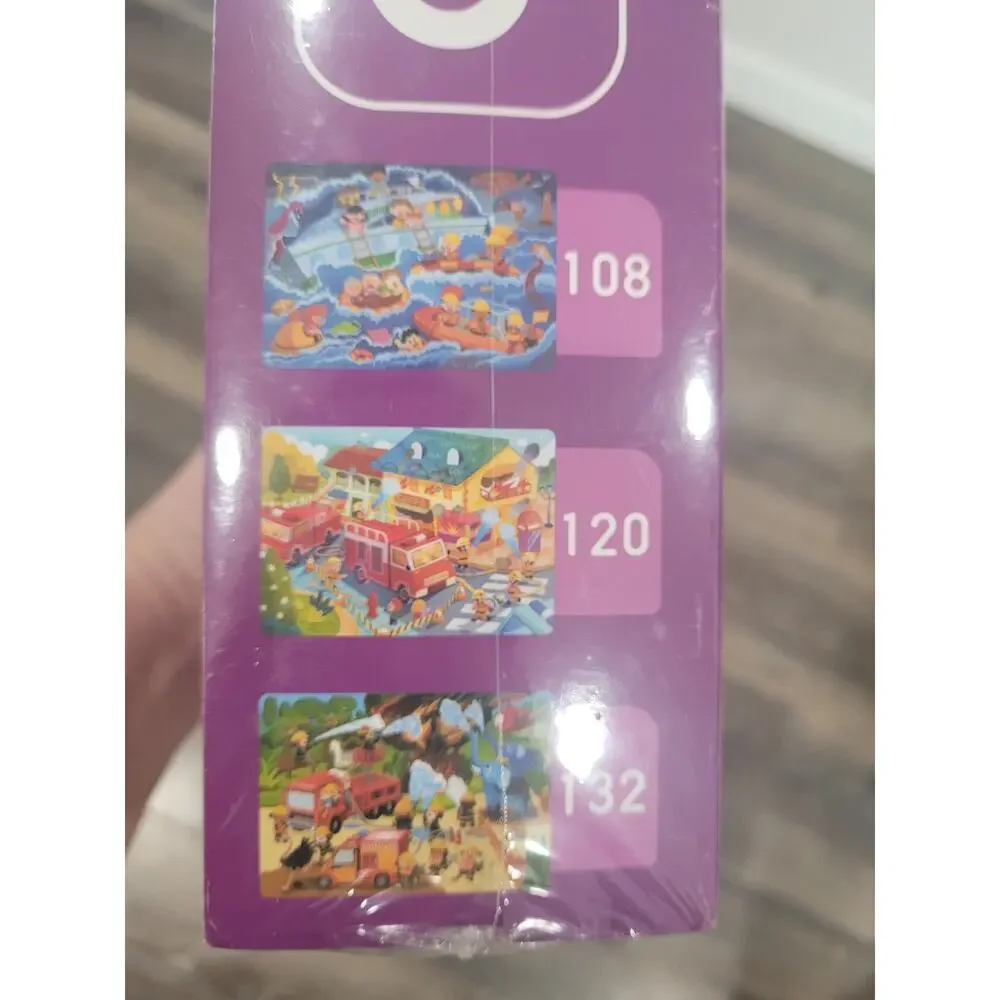 Level Up! Kids Puzzle - Pink - 3-in-1 Removed Plastic.